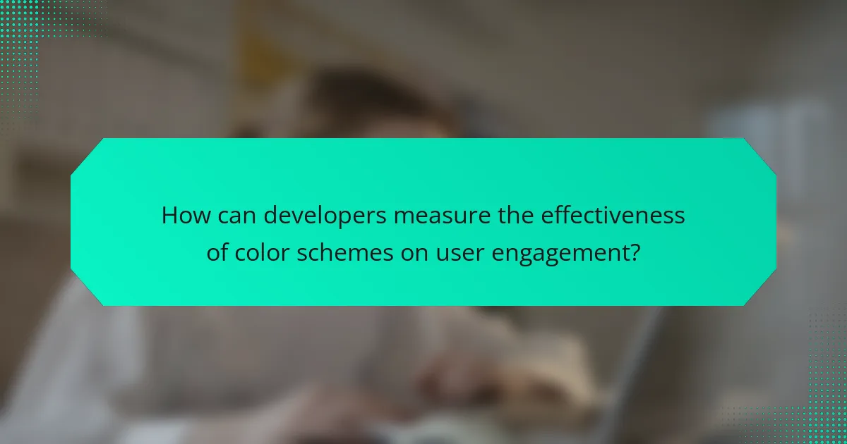 How can developers measure the effectiveness of color schemes on user engagement?