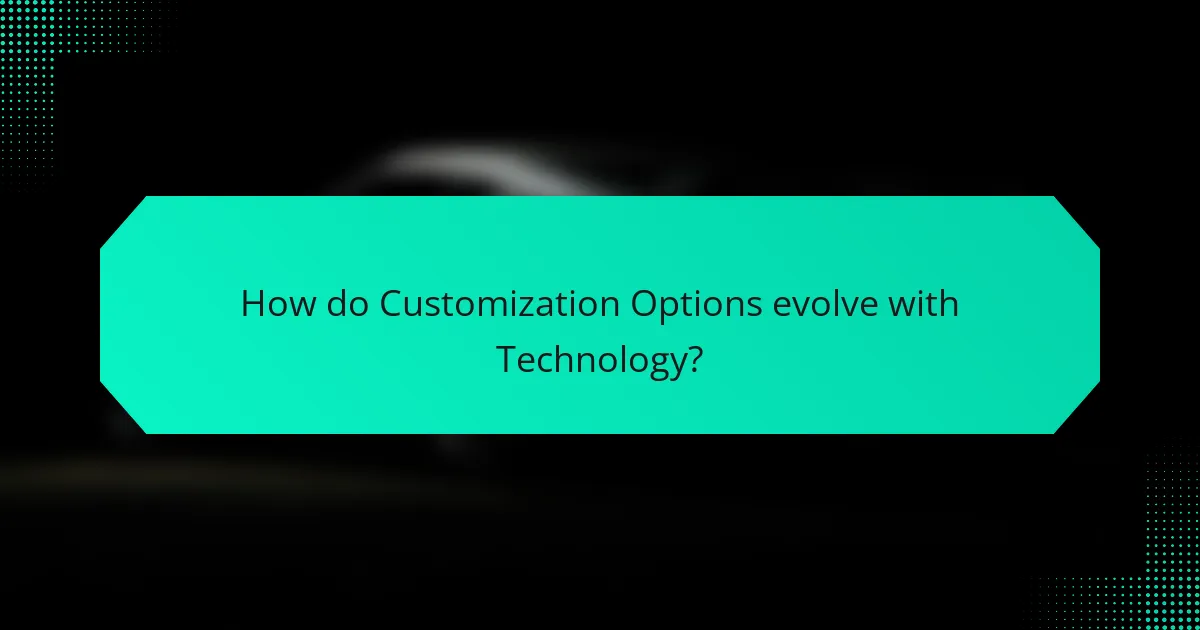 How do Customization Options evolve with Technology?