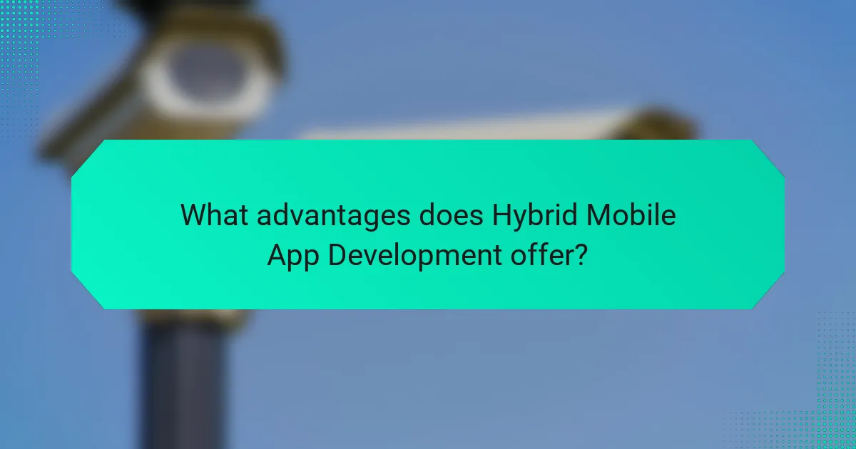 What advantages does Hybrid Mobile App Development offer?