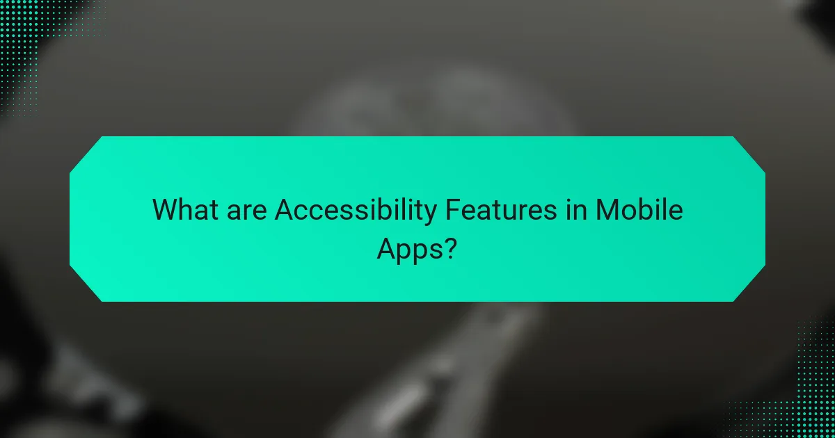 What are Accessibility Features in Mobile Apps?