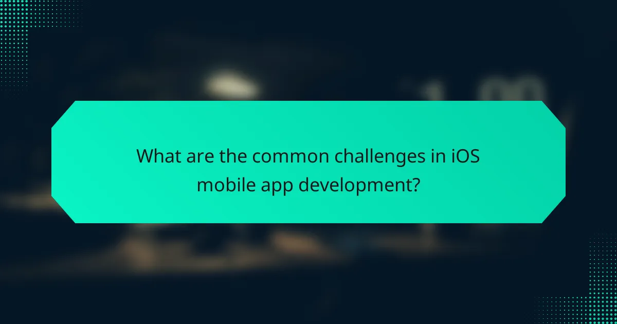 What are the common challenges in iOS mobile app development?