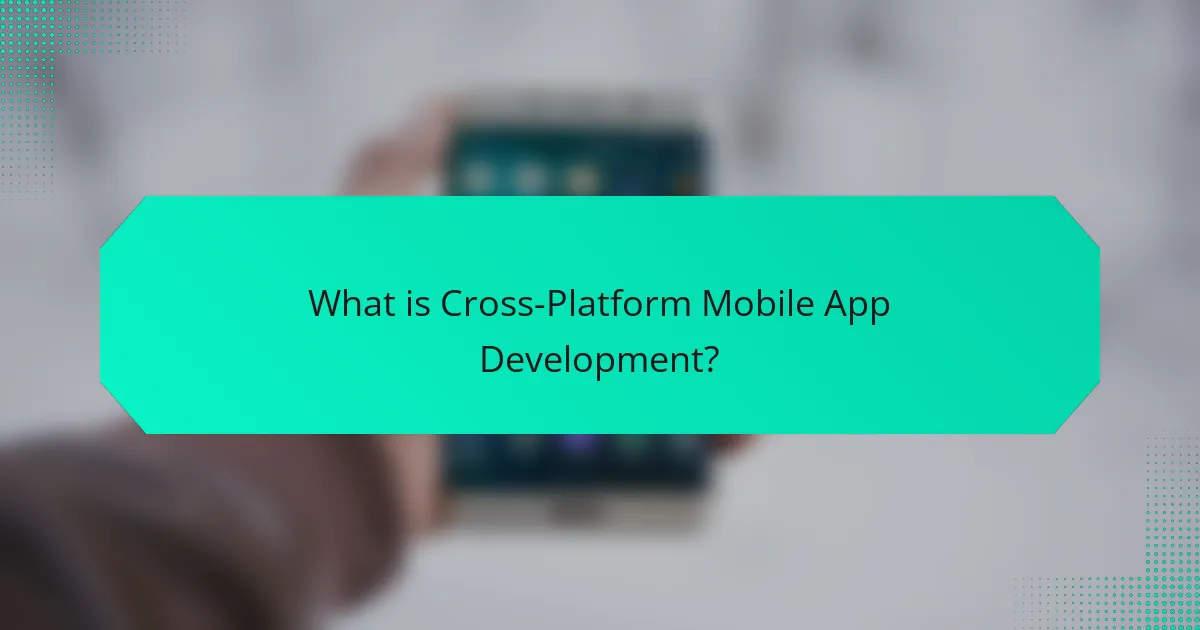What is Cross-Platform Mobile App Development?
