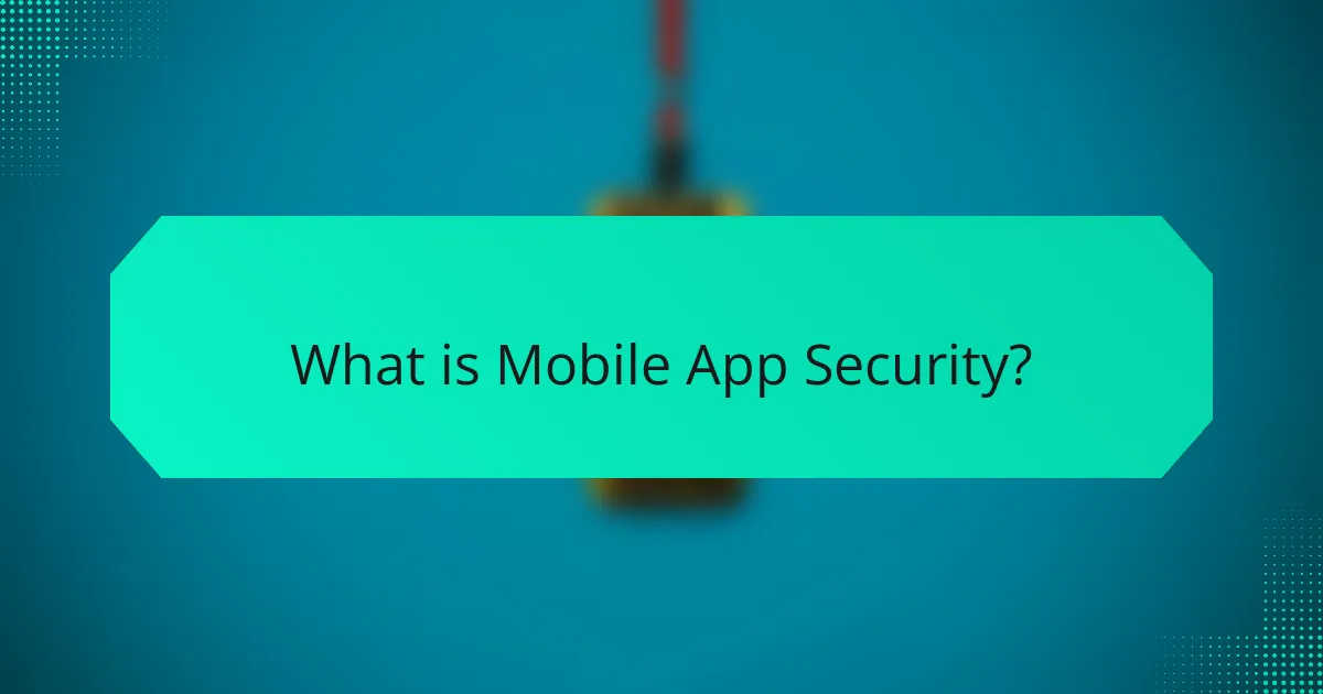 What is Mobile App Security?