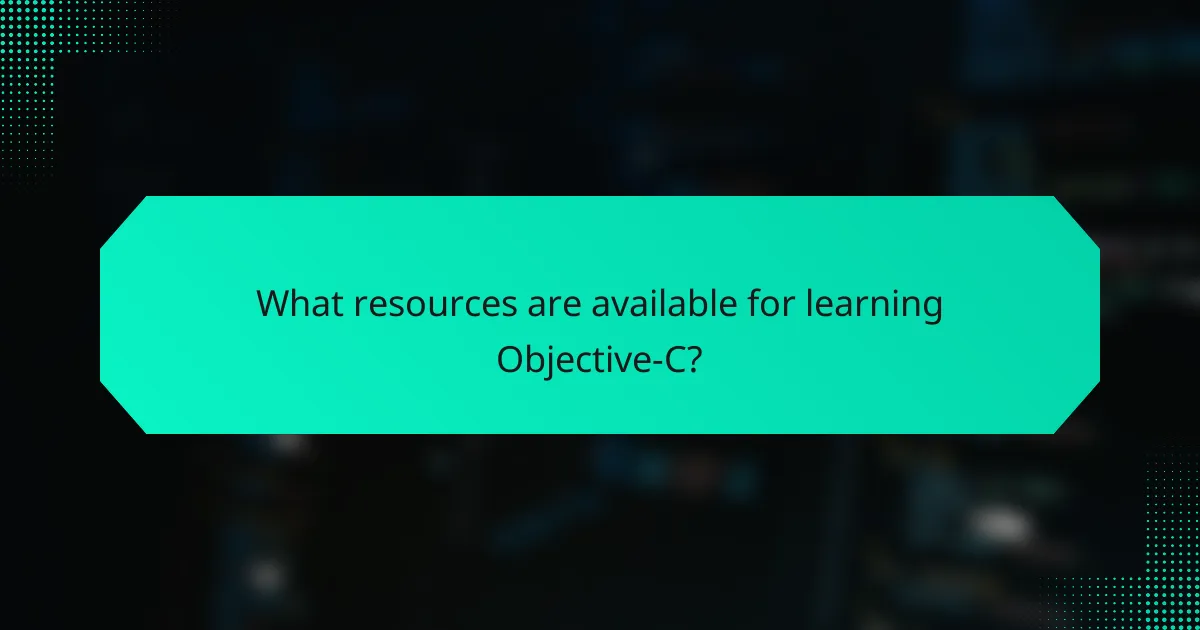 What resources are available for learning Objective-C?